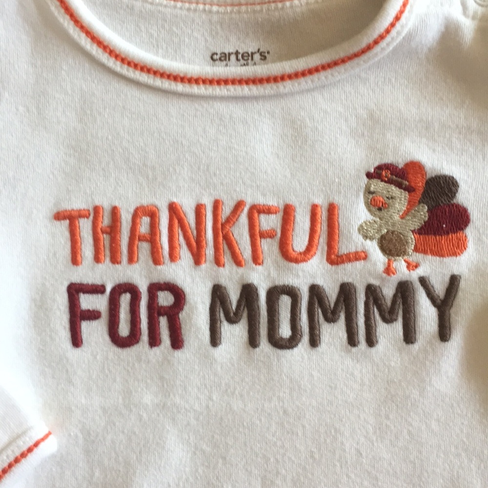 Carter’s Thanksgiving Long Sleeved Bodysuit, 6M - Picture 2 of 7